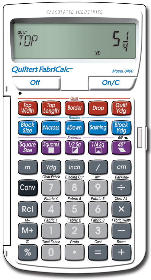 Calculated Industries Quilter's FabriCalc 8400 - Quilt Design and Fabric Estimating Calculator