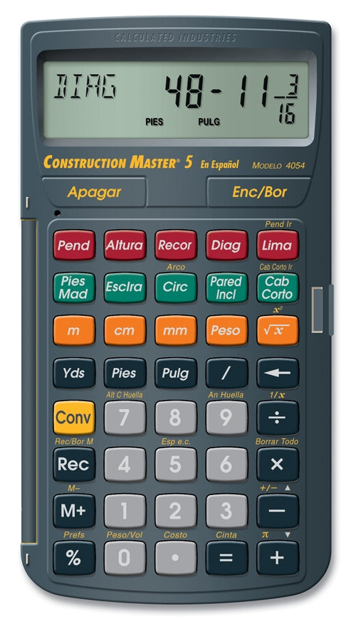 Calculated Industries Spanish Construction Master V 4054 - Best-Selling Calculator Now in Spanish