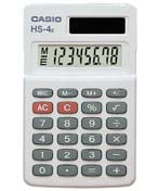 Casio HS-4g Basic 8 Digit Solar Calculator