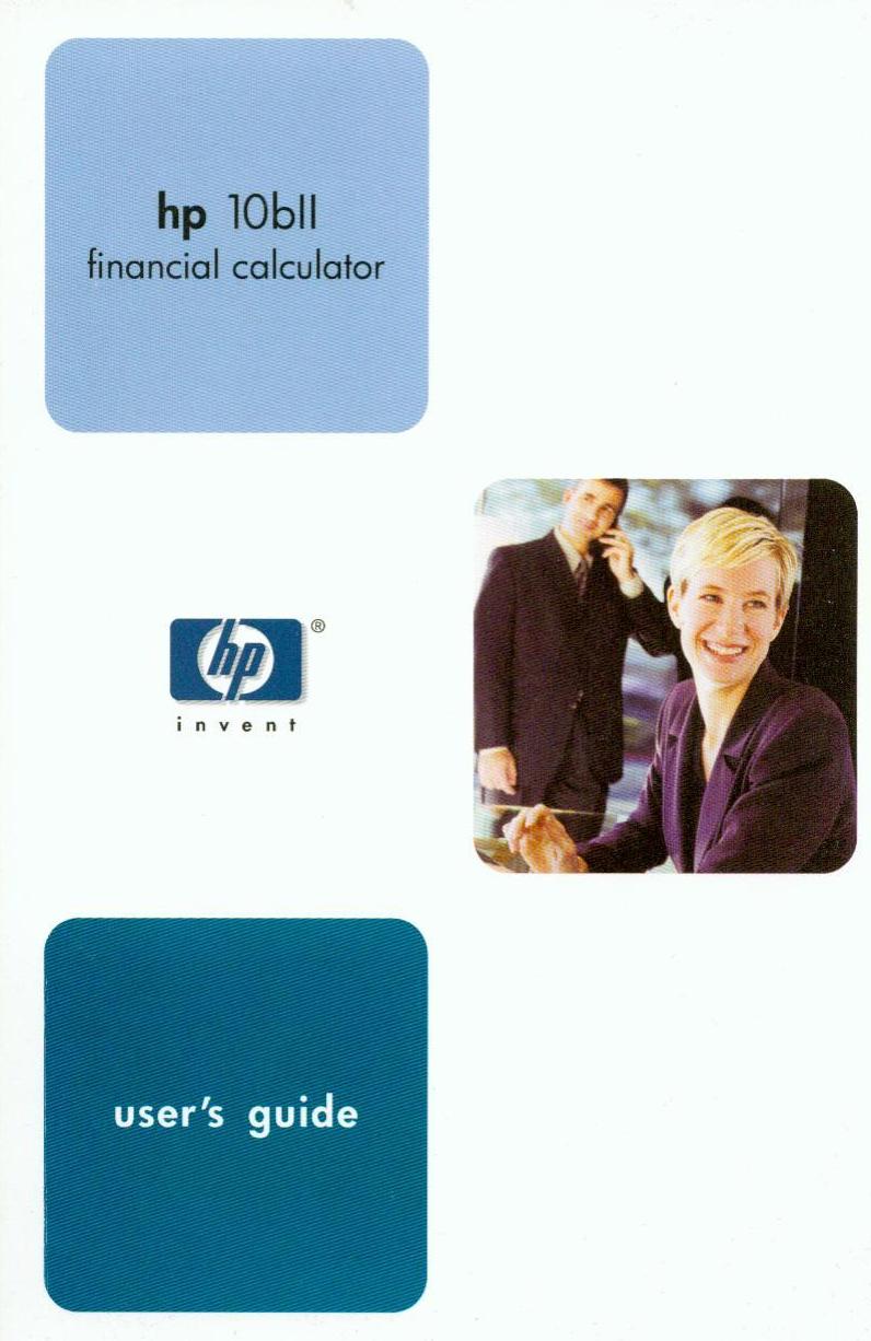 Hewlett Packard HP-10BII Calculator User's Guide