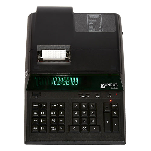 Monroe 8130X 12-Digit 5.0 LPS Heavy Duty Printing Calculator (Black)