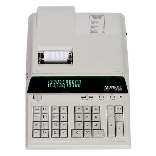 Monroe 8130X 12-Digit 5.0 LPS Heavy Duty Printing Calculator (Ivory)