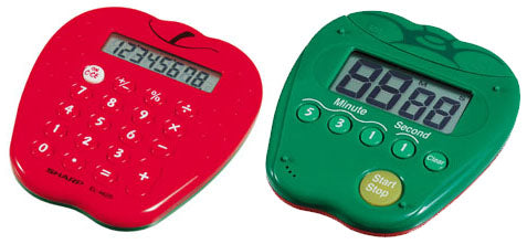Sharp EL-462S Two-Sided Pepper Kitchen Timer/Calculator with Magnetic Holder