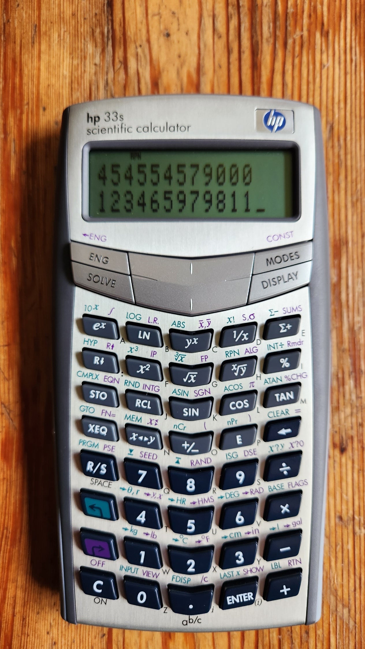 Hewlett Packard Used HP-33S RPN and Algebraic 2-Line Scientific Calculator