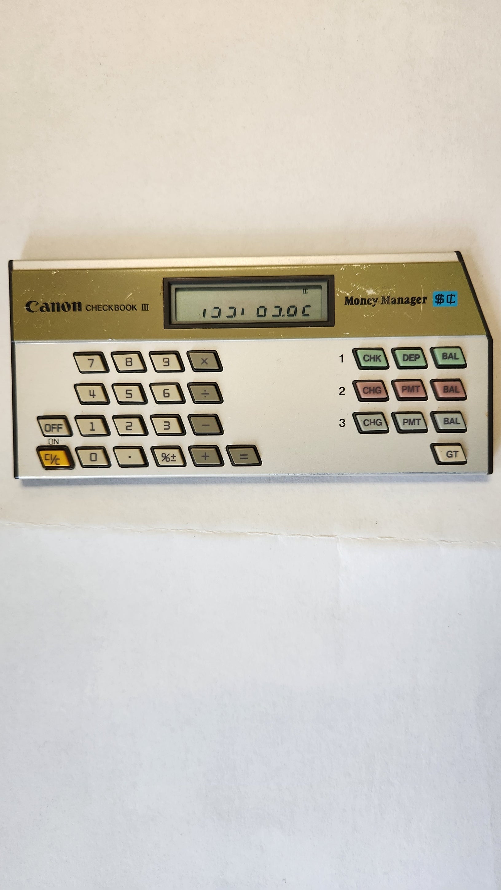 Canon Checkbook III Money Manager