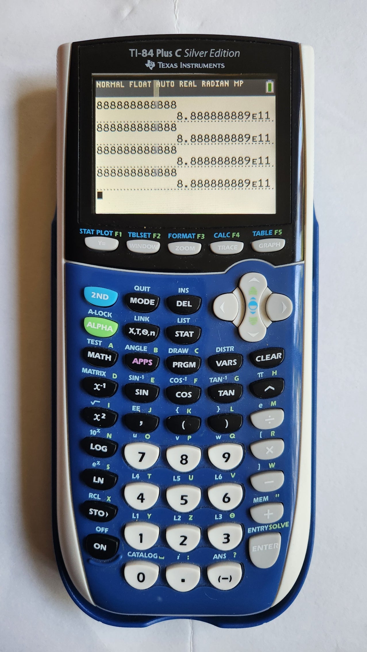 Texas Instruments Used TI-84 Plus C Silver Color Graphing Calculator