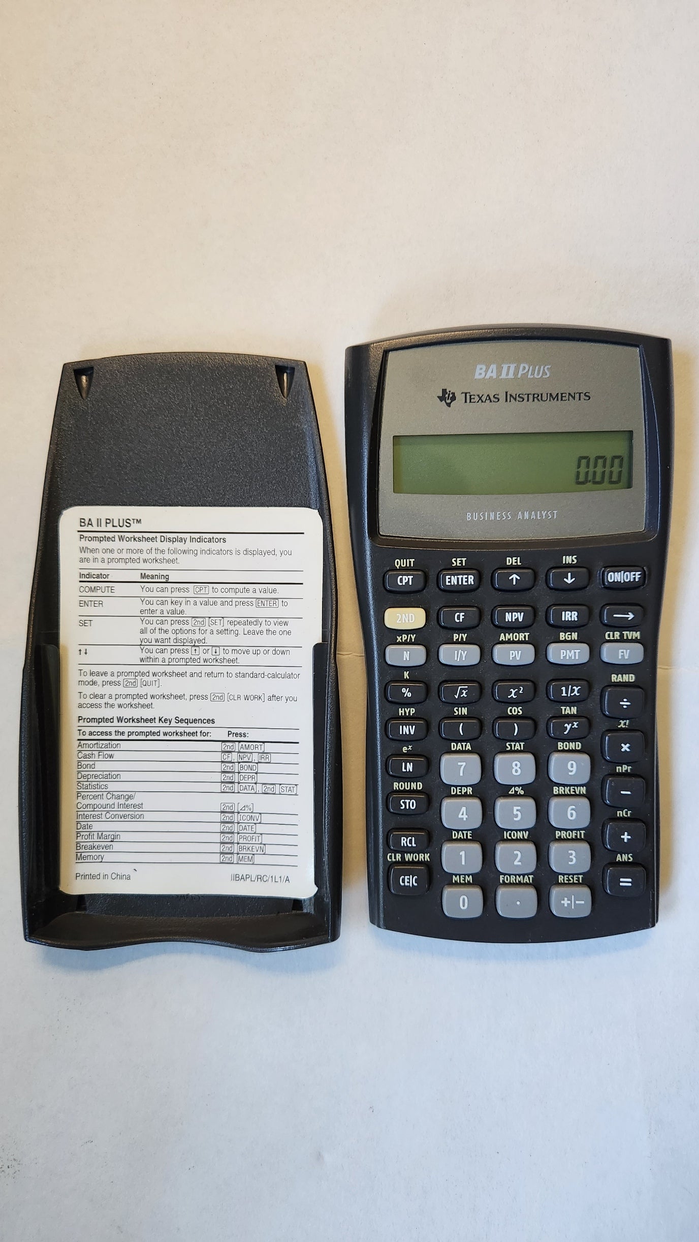Texas Instruments Used BA-II Plus Financial Calculator