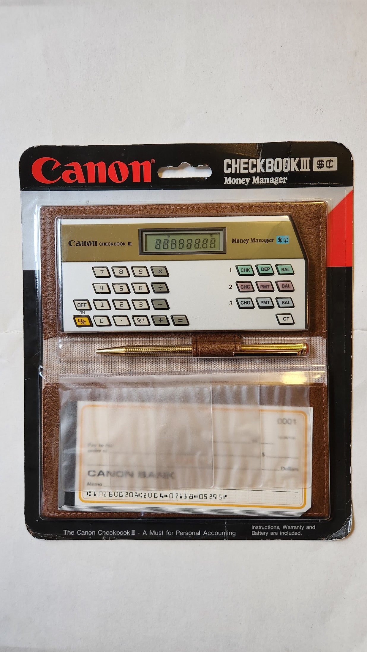 Canon Checkbook III Money Manager Checkbook Calculator