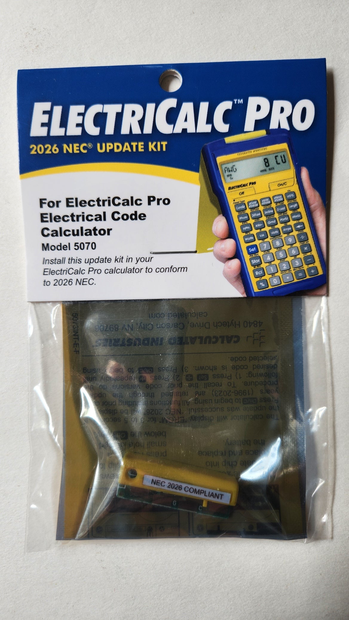 Calculated Industries 5073 ElectriCalc Pro 5070 2026 NEC Upgrade Kit