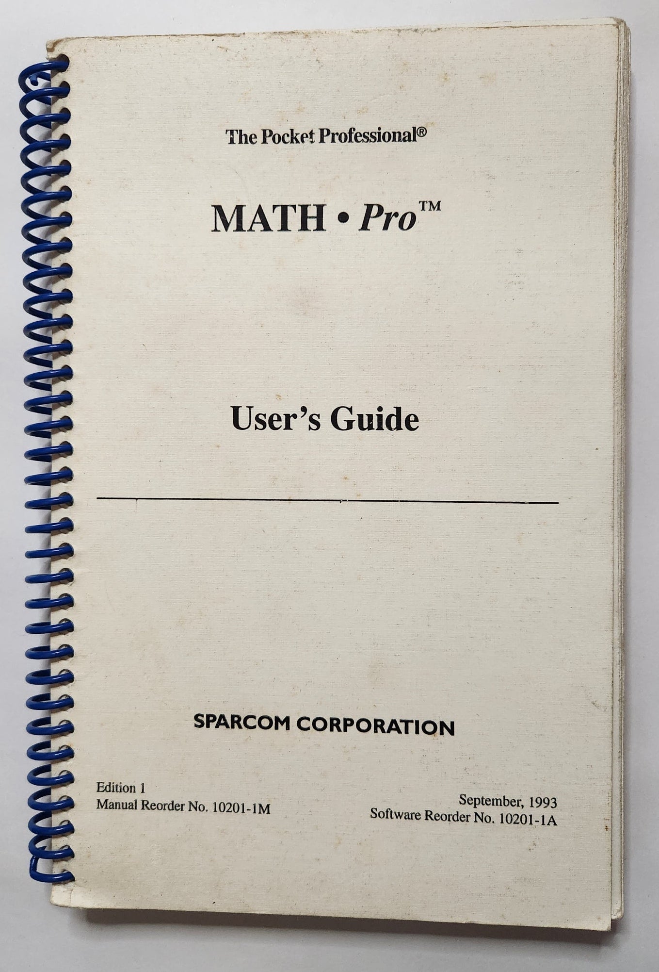 Sparcom Math Pro Pac Owner's Manual