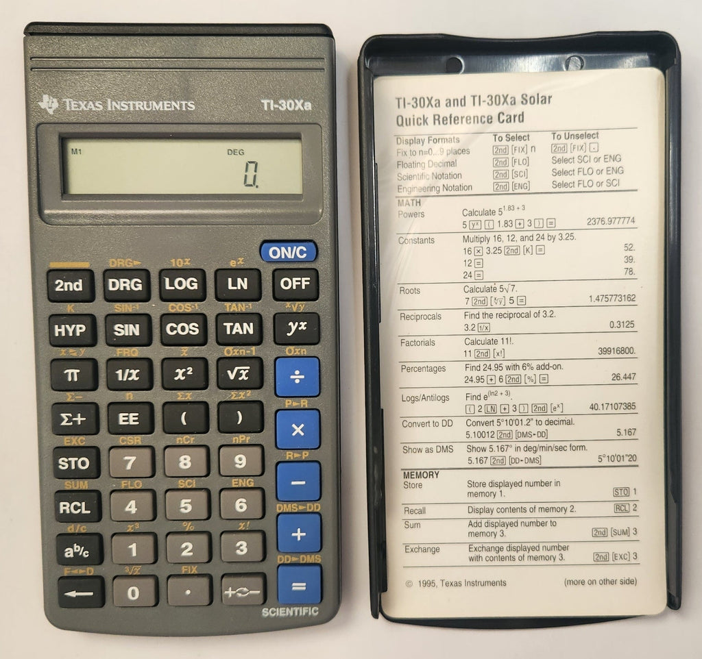 Texas Instruments TI-30Xa Battery Scientific Calculator