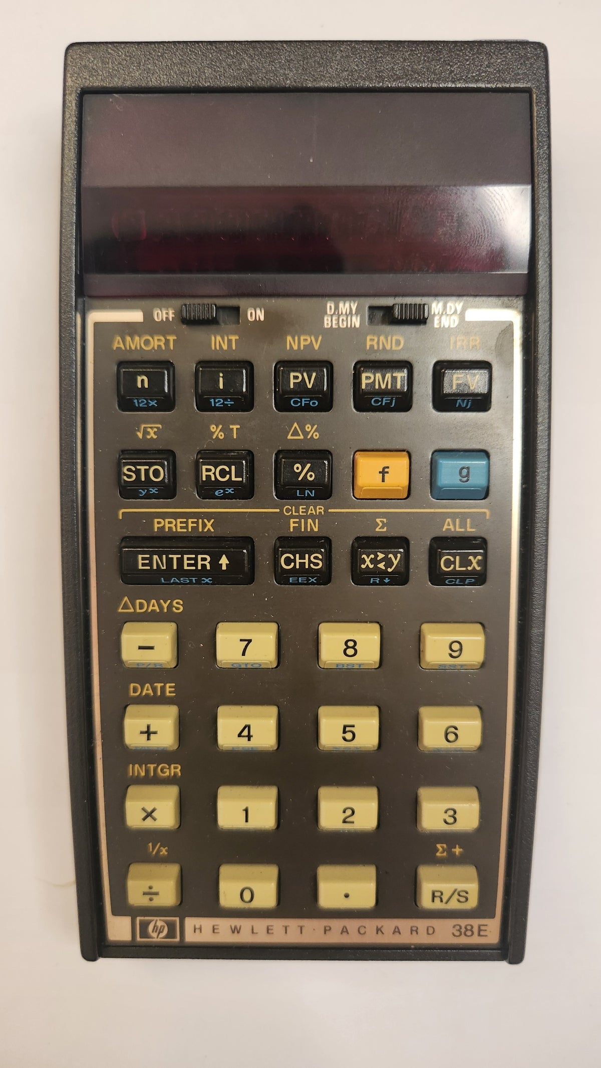 Hewlett Packard HP-38E Vintage RPN Financial Calculator (Untested)