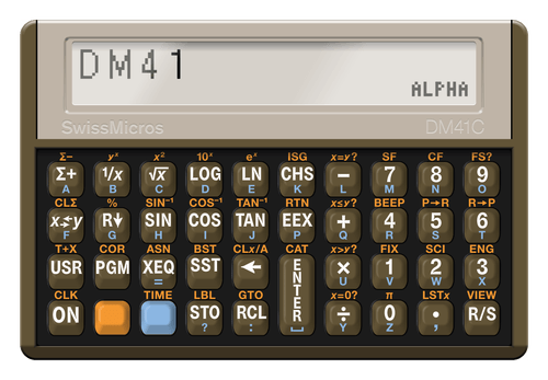 SwissMicros DM41C RPN Calculator - Credit Card Sized Landscape HP-41CX Clone