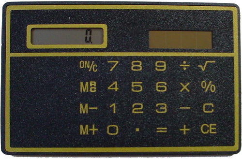 Basic Solar True Credit Card Size Calculator - Just 2mm Thick!