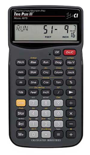 Calculated Industries Construction Master Pro - Trig Plus III 4075 - Advanced Construction Trig Calculator