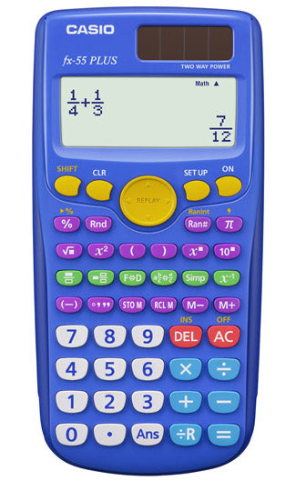 Casio FX-55 Plus Solar Fraction Calculator