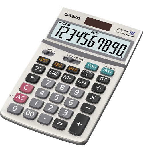 Casio JF-100MS Solar 10 Digit Tax & Currency Exchange Calculator