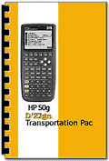 D'Zign Transportation Pac Software v2 for HP-50G Calculator