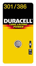 Duracell 301/386 Button Cell Battery