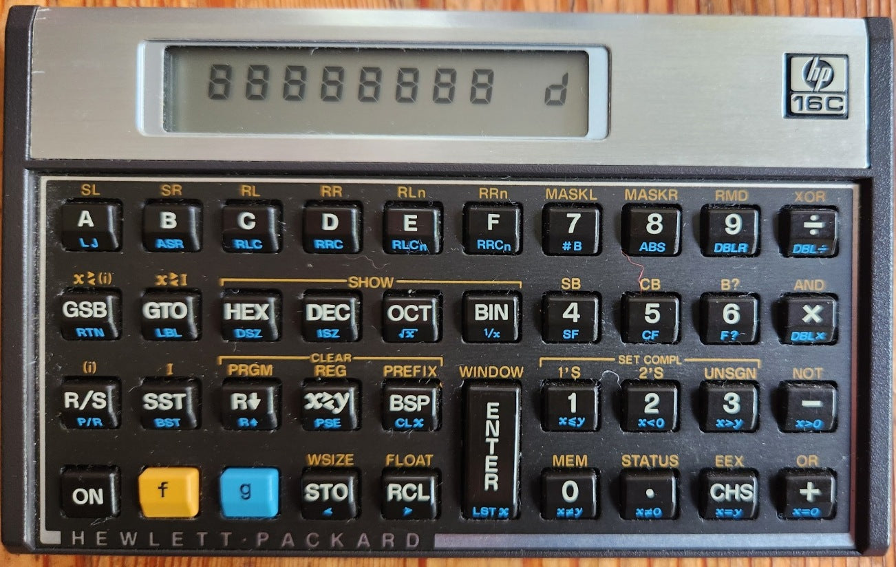 Hewlett Packard Used HP-16C RPN Computer Scientist Calculator