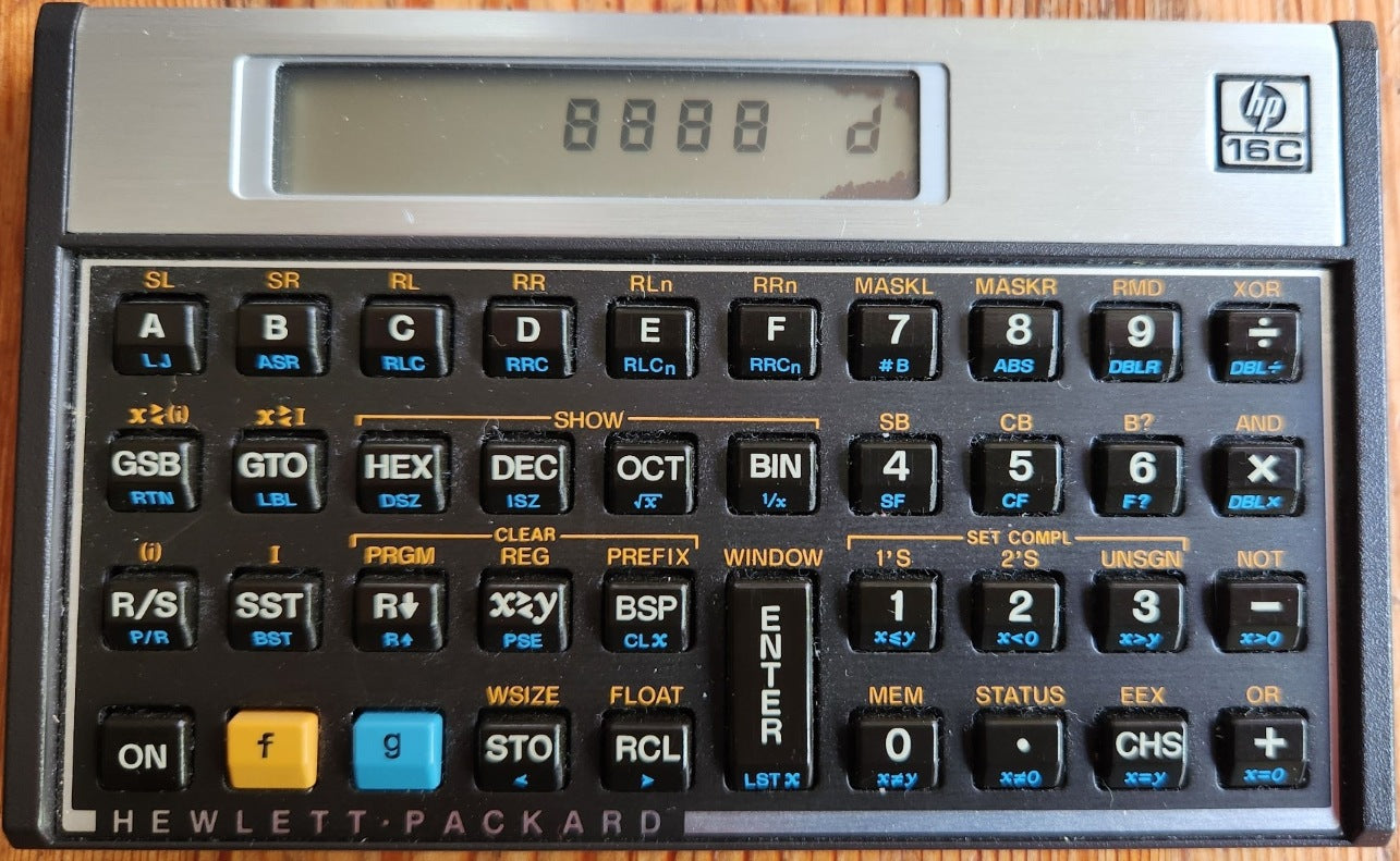 Hewlett Packard Used HP-16C RPN Computer Scientist Calculator