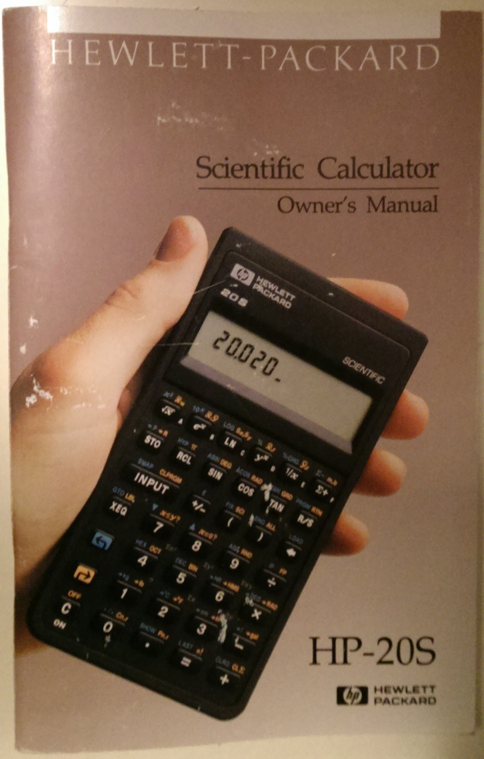 Hewlett Packard HP-20S Calculator Manual
