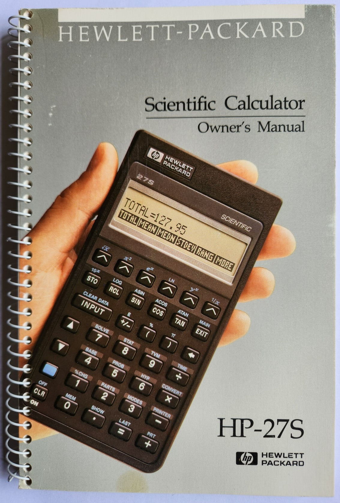 Hewlett Packard HP-27S Scientific Calculator Owner's Manual ...
