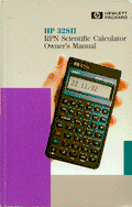 Hewlett Packard HP-32SII Calculator Manual