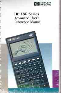 Hewlett Packard HP-48G Series Advanced User's Reference Calculator Manual
