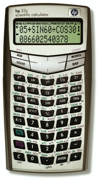 Hewlett Packard Used HP-33S RPN and Algebraic 2-Line Scientific Calculator