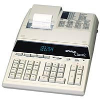 Monroe Classic 12-Digit 5.0 LPS Heavy Duty IKT Printing Calculator (Ivory)
