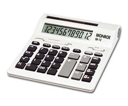 Monroe SB-12 Dual-Powered 12 Digit Tax Desktop Calculator