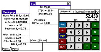 powerOne Personal+ - Everyday Calculator for Palm Pilot and Pocket PC - Tips, Markup, Time / Date, more