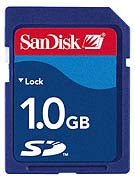 SanDisk 1GB Secure Digital Memory Card for Calculator SD Expansion Slots