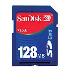 SanDisk 128MB Secure Digital Memory Card for Calculator SD Expansion Slots