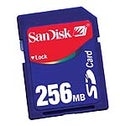 SanDisk 256MB Secure Digital Memory Card for Calculator SD Expansion Slots
