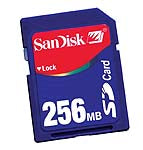 SanDisk 256MB Secure Digital Memory Card for Calculator SD Expansion Slots