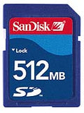 SanDisk 512MB Secure Digital Memory Card for Calculator SD Expansion Slots