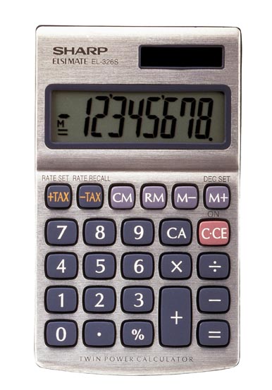 Sharp EL-326SB Basic Dual-Powered Large Display Calculator