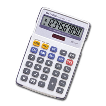 Sharp EL-334TB Basic Dual-Powered 10 Digit Semi-Desktop Calculator