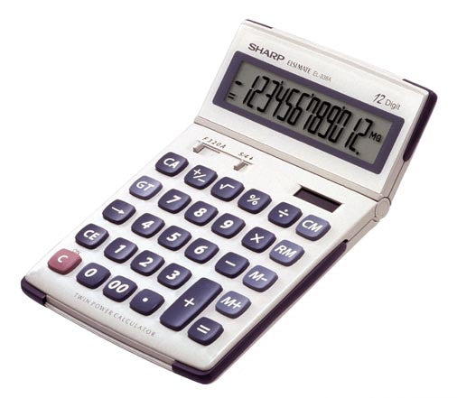 Sharp El331 Sharp EL-338AB Dual-Powered 12 Digit Variable Tilt Display Semi-Deskto ...