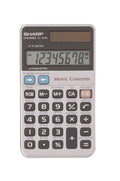 Sharp EL-344G Solar Metric Conversion Wallet Calculator