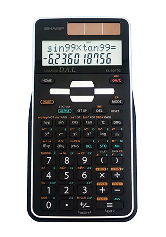 Sharp EL-531TGBBW 12 Digit D.A.L. Scientific Calculator