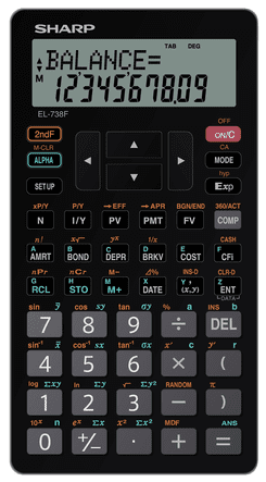 Sharp EL-738FB Advanced Financial Calculator