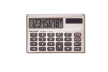 Sharp EL-879MB Basic Dual-Powered Credit Card Size Large Display Calculator