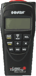 Sonin 10275 Laser Targeting Range Finder II - Ultrasonic Distance Measuring Tool with Laser Targeting