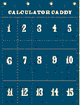 Stokes Publishing Calculator Caddy III - For 15 TI-10, TI-15, Casio fx-300w, Graphing, and Similar Calculators