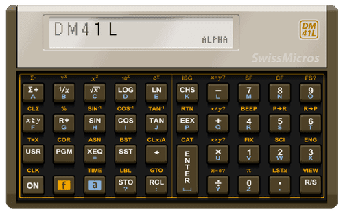 SwissMicros DM41L RPN Calculator - Landscape HP-41CX Clone