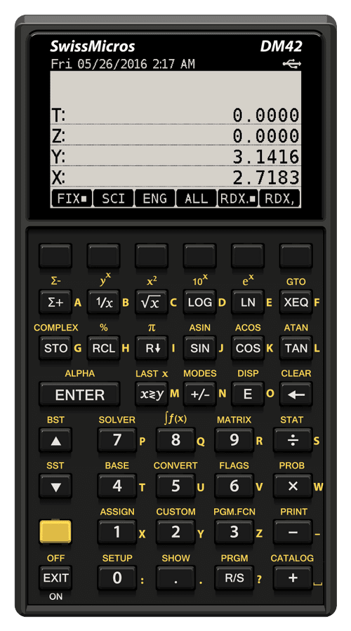 SwissMicros DM42 Precise RPN Calculator - HP-42S Clone