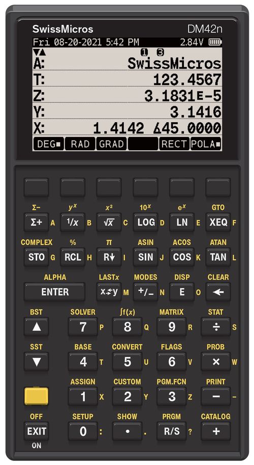 SwissMicros DM42n Precise RPN Calculator - HP-42S Clone